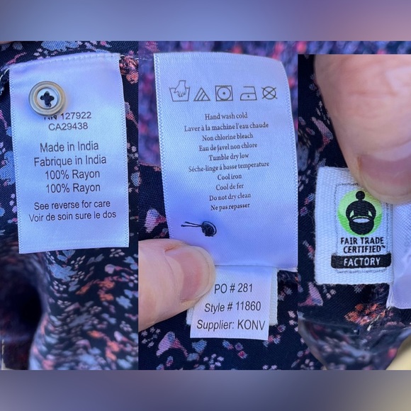 Mountain Khakis Wild Flower Pintuck Rayon Dress In Twilight Print Sz M - Picture 10 of 15